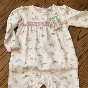 Kissy kissy unicorn onesie, new with tags